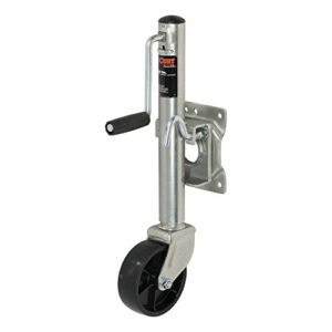 curt 28100 marine boat trailer jack with 6-inch wheel, 1,000 lbs. 10-1/2 inches vertical travel, silver