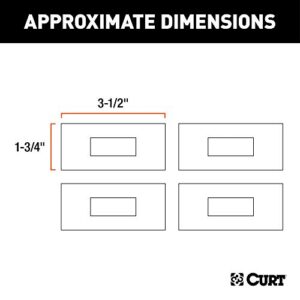 CURT 16900 5th Wheel Rail Sound Dampening Pads, 4-Pack