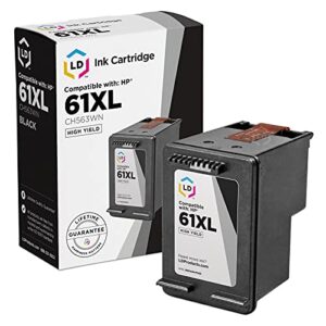 ld products remanufactured ink cartridge replacement for hp 61xl ch563wn high yield (black)