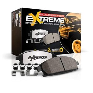 power stop rear z36-1400 carbon-fiber ceramic brake pads z36 truck and tow
