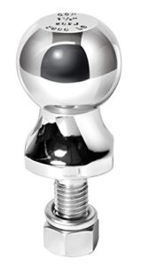 reese towpower 7036800 1-7/8" chrome hitch ball for atv/lawn tractor, gray