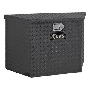 uws tbv-49-blk black 49" trailer box with beveled insulated lid