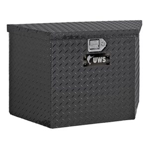 uws tbv-34-blk black 34" trailer box with beveled insulated lid
