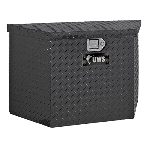 UWS TBV-34-BLK Black 34" Trailer Box with Beveled Insulated Lid