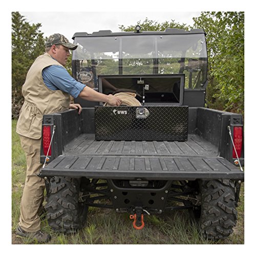 UWS ATV-BLK Black ATV Chest with End Pull Handles and Beveled Insulated Lid