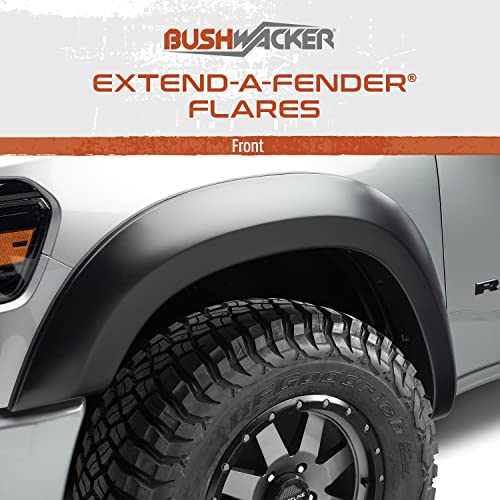 Bushwacker Extend-A-Fender Extended Front Fender Flares | 2-Piece Set, Black, Smooth Finish | 20069-02 | Fits 2009-2014 Ford F-150 (Excludes Raptor)