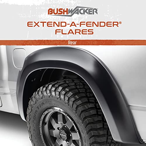 Bushwacker Extend-A-Fender Extended Rear Fender Flares | 2-Piece Set, Black, Smooth Finish | 20070-02 | Fits 2009-2014 Ford F-150 (Excludes Raptor)