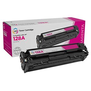 ld products toner cartridge replacement for hp 128a ce323a (magenta) compatible with color laserjet cm1415fnw, cp1525nw, cp1523n, cp1522n laser jet pro cp1525nw, cm1410fn printers