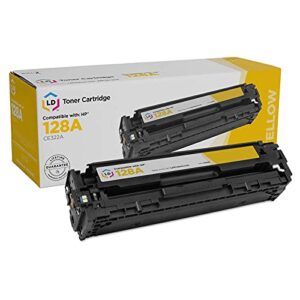 ld products toner cartridge replacement for hp 128a ce322a (yellow) compatible with color laserjet cm1415fnw, cp1525nw, cp1523n, cp1522n laser jet pro cp1525nw, cm1410fn printers