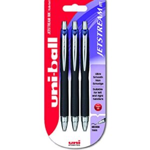 uni-ball Jetstream Retractable SXN-210 Rollerball Pen - Blue, Pack of 3