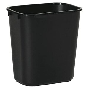 boardwalk 3485201 14 quart plastic soft-sided wastebasket - black