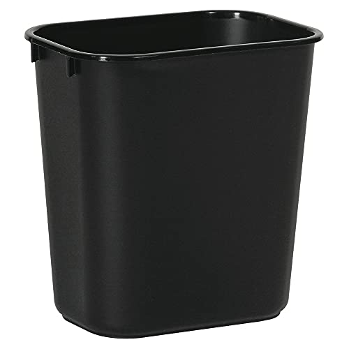 Boardwalk 3485201 14 Quart Plastic Soft-Sided Wastebasket - Black