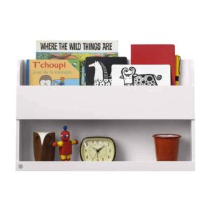 tidy books® bunk bed accessories shelf (age 6-99) the original bunk bed buddy™, bedside shelf, white shelves for kids room, loft bed shelf, wood, 13 x 20.9 x 4.7, eco friendly, handmade