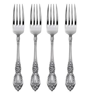 oneida wordsworth set of 4 dinner forks, silver