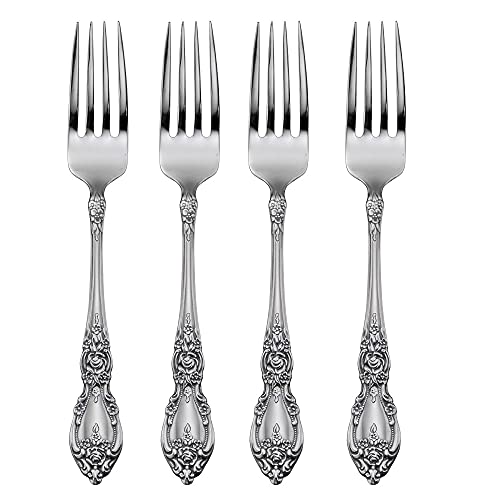 Oneida Wordsworth Set of 4 Dinner Forks, Silver