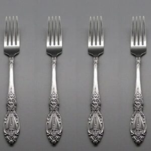 Oneida Wordsworth Set of 4 Dinner Forks, Silver