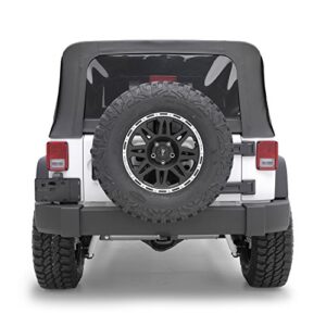 smittybilt replacement soft top with tinted windows and no upper doors (black diamond) - 9075235