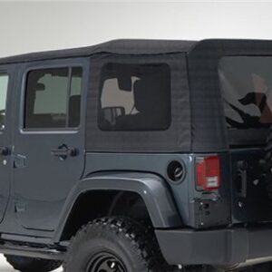 Smittybilt Replacement Soft Top with Tinted Windows and No Upper Doors (Black Diamond) - 9085235