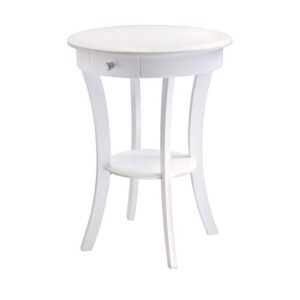 winsome wood sasha accent table, white, 20 inches