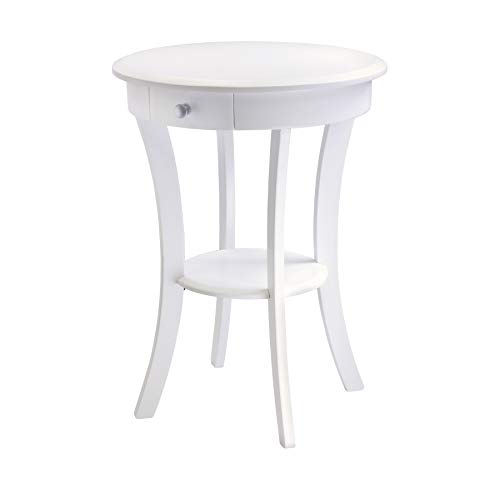 Winsome Wood Sasha Accent Table, White, 20 inches