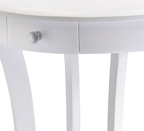 Winsome Wood Sasha Accent Table, White, 20 inches