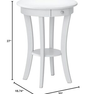 Winsome Wood Sasha Accent Table, White, 20 inches