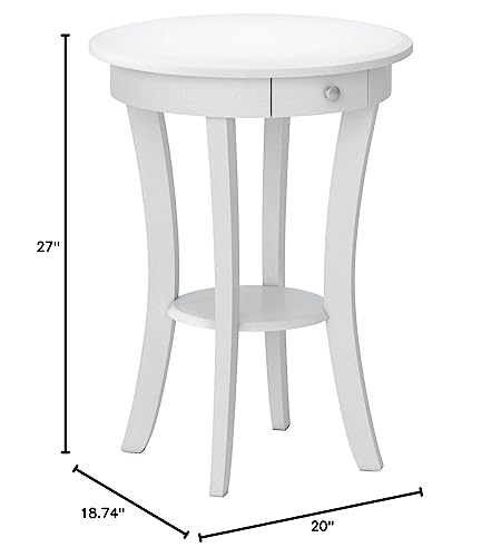 Winsome Wood Sasha Accent Table, White, 20 inches