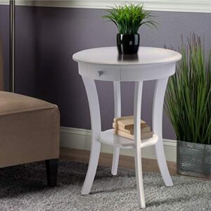 Winsome Wood Sasha Accent Table, White, 20 inches