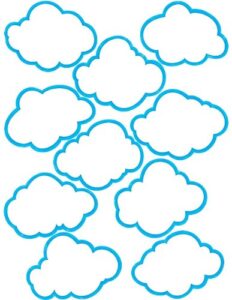 teacher created resources clouds accents (5045), blue/white