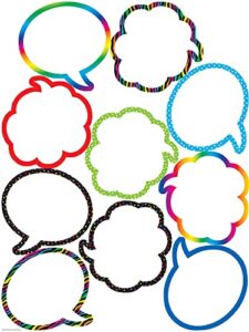 teacher created resources speech/thought bubbles accents (5047),multi color