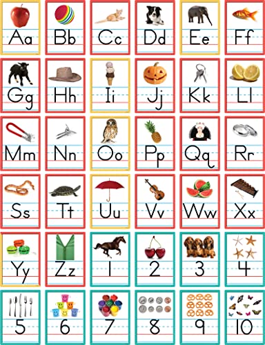 Edupress Alphabet and Numbers Accents, Pack of 36 Multicolored 6" x 8"