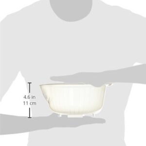 Inomata Japanese Rice Washing Bowl with Strainer, 2.5-Quart Capacity