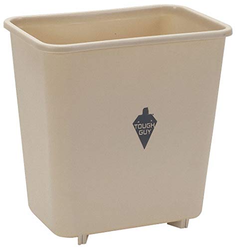 8 qt. Rectangular Beige Trash Can