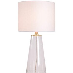 Kenroy Home 32062CL Boda Table Lamp with Clear Glass Finish, Rustic Style, 29.5" Height, 15" Width, 15" Depth