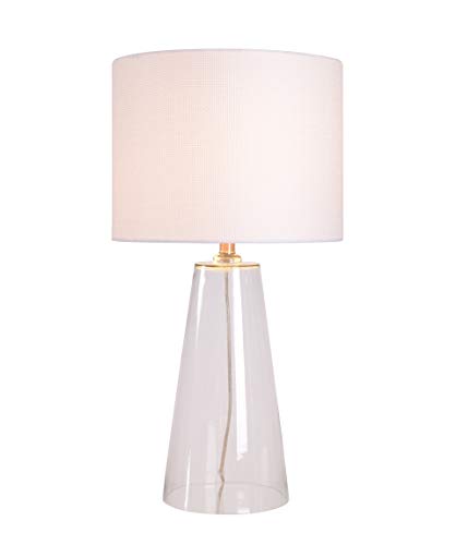 Kenroy Home 32062CL Boda Table Lamp with Clear Glass Finish, Rustic Style, 29.5" Height, 15" Width, 15" Depth