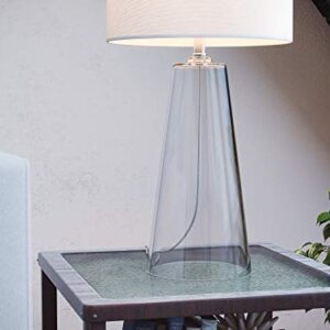 Kenroy Home 32062CL Boda Table Lamp with Clear Glass Finish, Rustic Style, 29.5" Height, 15" Width, 15" Depth