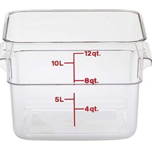 Cambro 12SFSCW135 Cambro Square Container 12 Quart Capacity, Clear