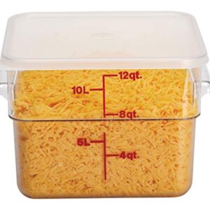 Cambro 12SFSCW135 Cambro Square Container 12 Quart Capacity, Clear