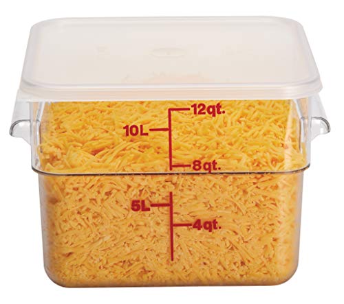 Cambro 12SFSCW135 Cambro Square Container 12 Quart Capacity, Clear