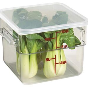 Cambro 12SFSCW135 Cambro Square Container 12 Quart Capacity, Clear