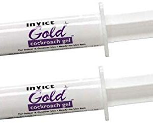 2 Tubes Invict Gold Cockroach German Roach Control Gel Bait w/Plunger (35 Gram per Tube)