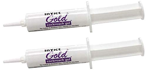 2 Tubes Invict Gold Cockroach German Roach Control Gel Bait w/Plunger (35 Gram per Tube)