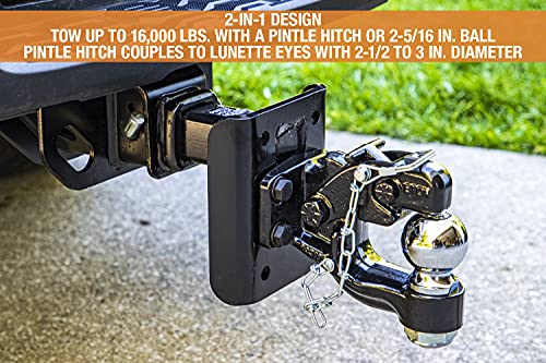 Buyers Products (BH82516) 8-Ton Combination Hitch, 2-5/16 Inch Ball , Black