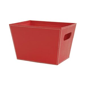 wald imports - red paperboard decorative organizer bins  - closet organizers and storage storage containers - storage bins - tote bins for organization for storage & laundry room organization