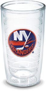 tervis made in usa double walled nhl new york islanders insulated tumbler cup keeps drinks cold & hot, 16oz - no lid, primary logo