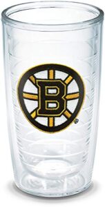 tervis made in usa double walled nhl boston bruins insulated tumbler cup keeps drinks cold & hot, 16oz - no lid, primary logo