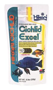 hikari 8.8-ounce cichlid excel floating pellets for pets, mini