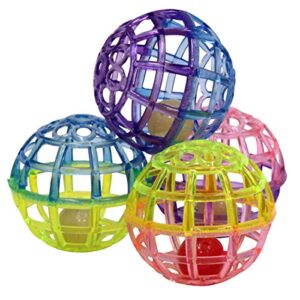 spot by ethical products - classic cat toys for indoor cats - interactive cat toys balls mice catnip toys - alternative to wand toys and electronic cat toys - lattice ball multi pack small