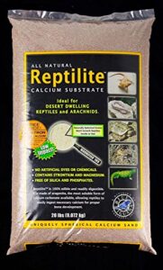 reptilite calcium sand baja tan 20lb 2/cs