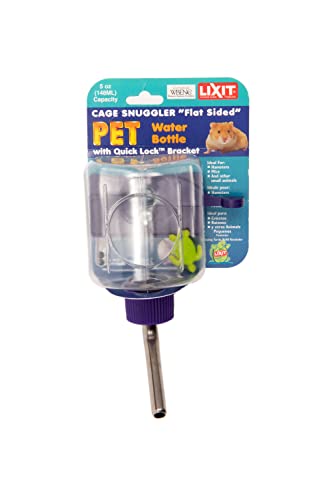 Lixit Quick Lock Super Seal Water Bottles for Hamsters, Guinea Pigs, Rats, Hedgehogs Mice and Other Small Animals. (5oz)